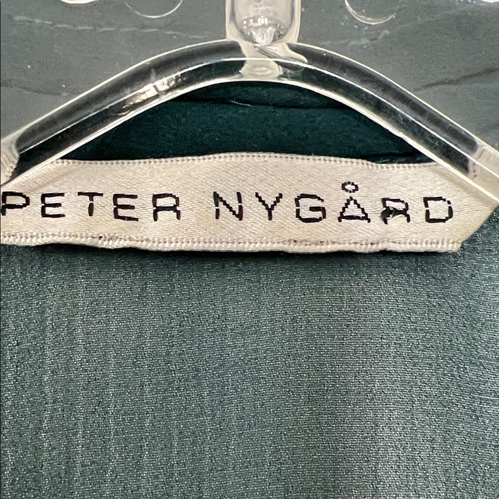 Peter Nygard Deep Teal sheer Blouse - Picture 2 of 5